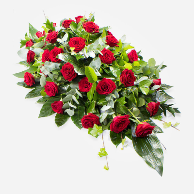 Single Ended Spray SYM-305 - Red Rose Single Ended Spray.  